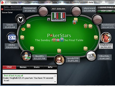 Sunday Million. 18th of April